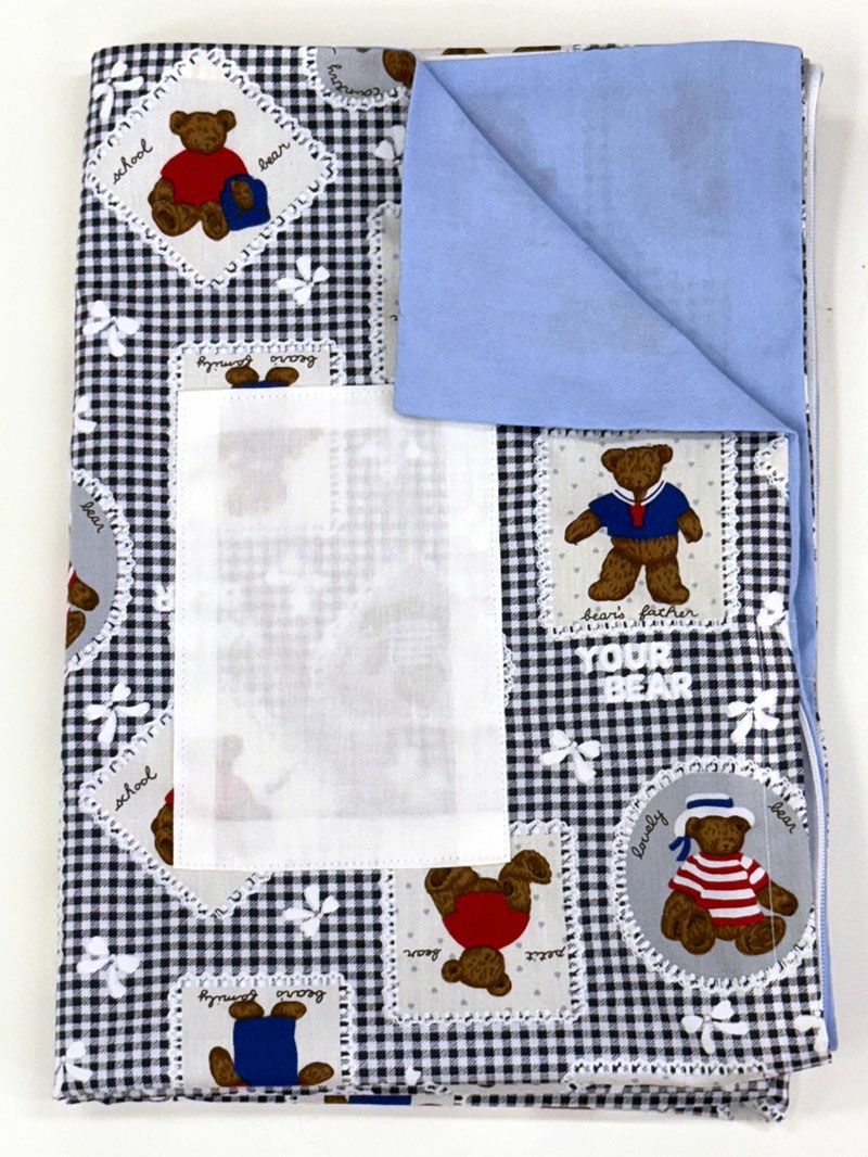 【掛け布団+カバー】お昼寝布団 男の子柄 くま青