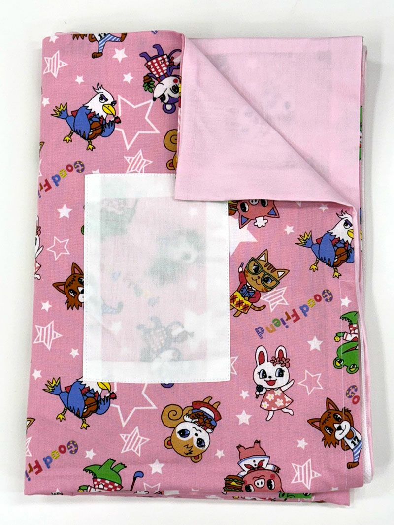 【掛け布団+カバー】 お昼寝ふとん 女の子柄 スターアニマルピンク