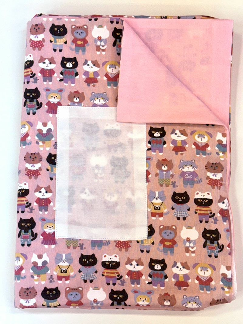 【掛け布団+カバー】 お昼寝ふとん 女の子柄 ねこ