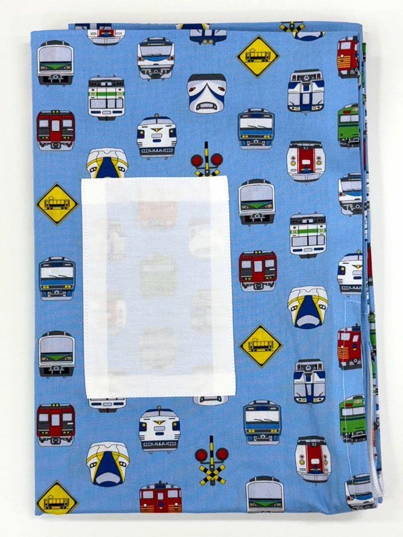 【敷き布団+カバー】お昼寝布団 男の子柄 電車フェイス