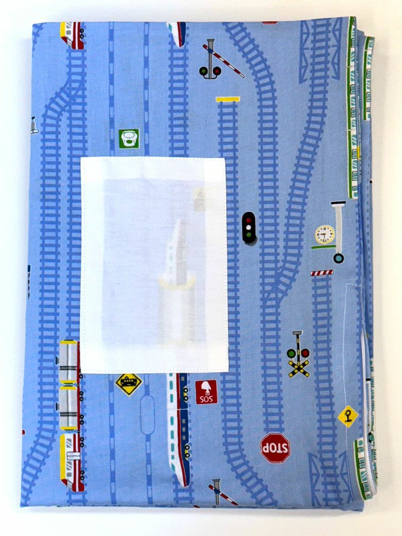 【敷き布団+カバー+バッグ】お昼寝布団 男の子柄 電車レール