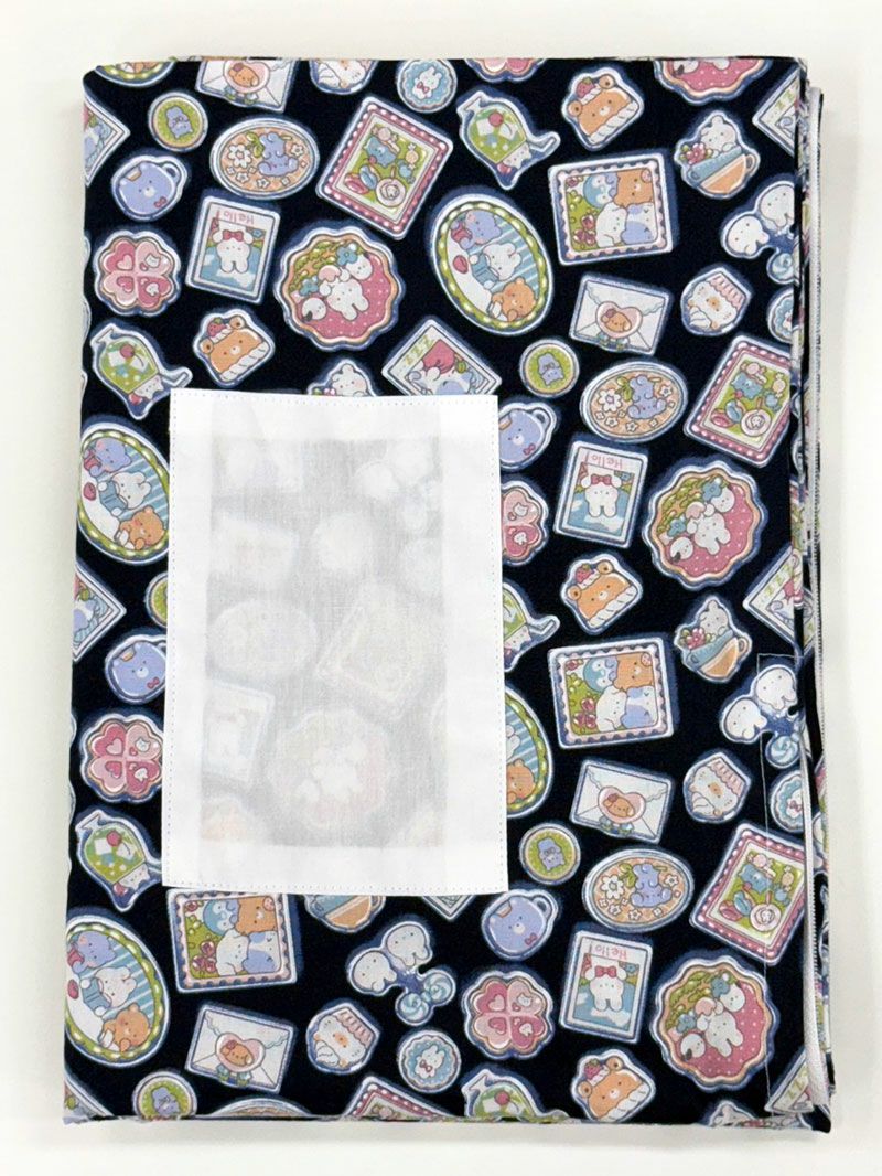 【敷き布団+カバー+バッグ】お昼寝布団 ファンシーアニマル黒