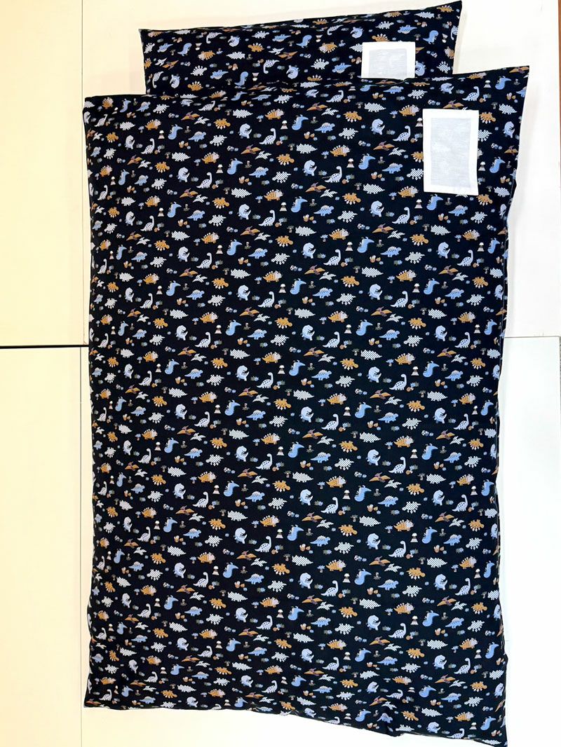 【お昼寝布団セット】 保育園幼稚園お昼寝用 恐竜ブラック