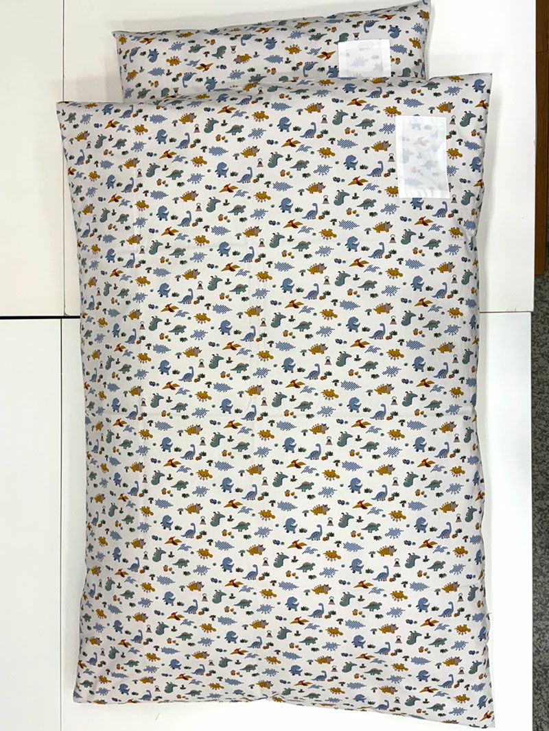 【お昼寝布団セット】 保育園幼稚園お昼寝用 恐竜ホワイト