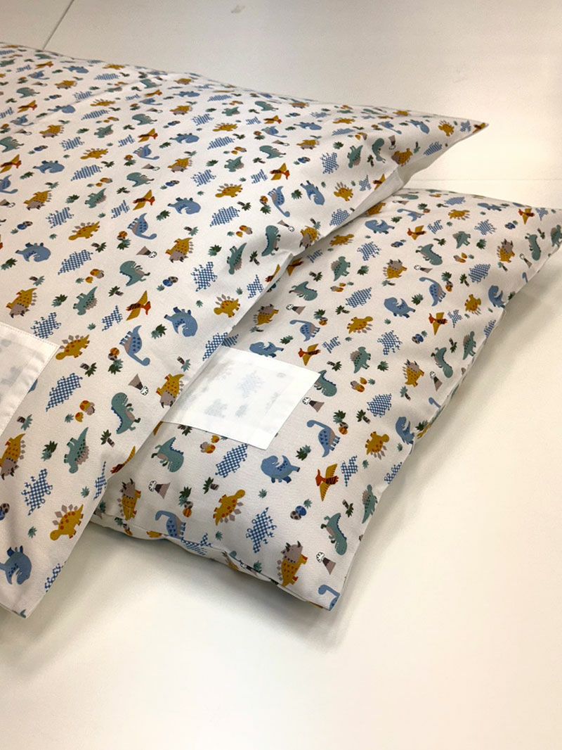 【お昼寝布団セット】 保育園幼稚園お昼寝用 恐竜ホワイト