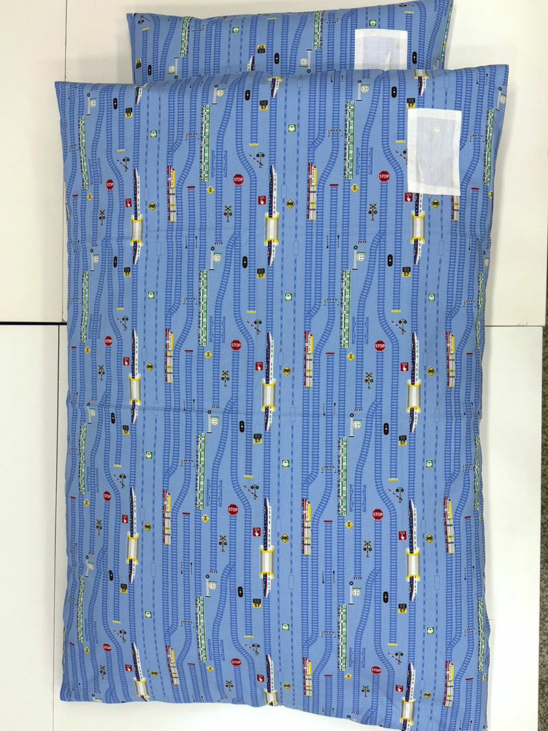 【お昼寝布団セット】 保育園幼稚園お昼寝用 電車レール