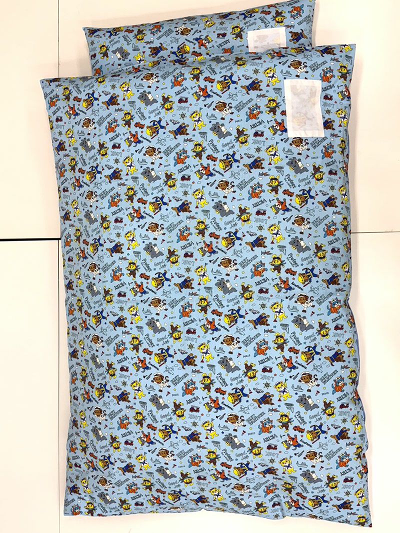 【お昼寝布団セット】 保育園幼稚園お昼寝用 はたらくどうぶつ青