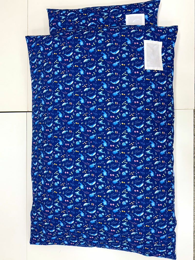 【お昼寝布団セット】 保育園幼稚園お昼寝用 海ブルー