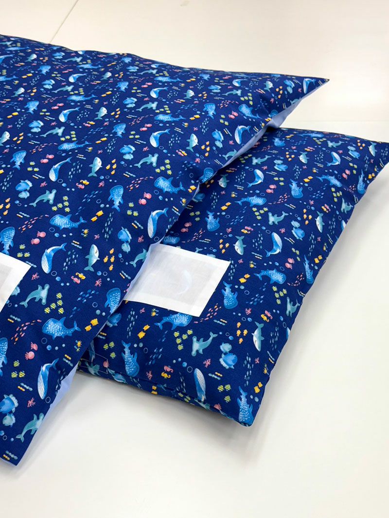 【お昼寝布団セット】 保育園幼稚園お昼寝用 海ブルー