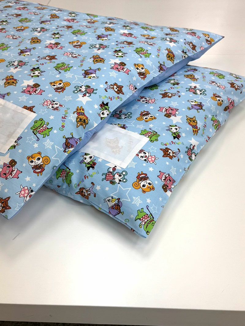 【お昼寝布団セット】 保育園幼稚園お昼寝用 スターアニマル水色