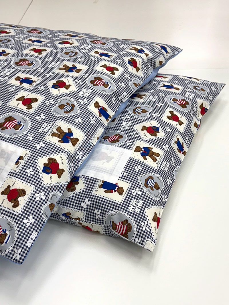 【お昼寝布団セット】 保育園幼稚園お昼寝用 くま青