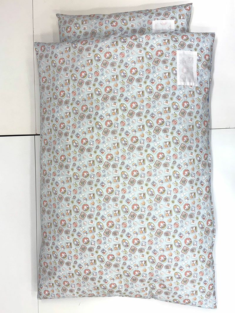 【お昼寝布団セット】 保育園幼稚園お昼寝用 ファンシーアニマル水色