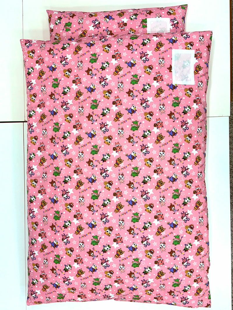 【お昼寝布団セット】 保育園幼稚園お昼寝用 スターアニマルピンク